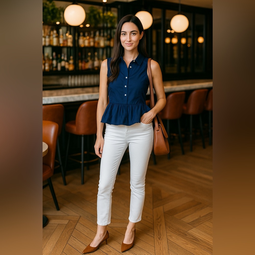 Navy Blue Button Up
